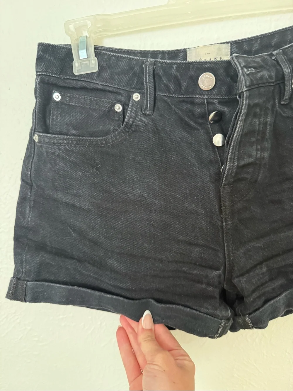 Sezane Niels Cuffed Denim Shorts Sz 36 / US 4